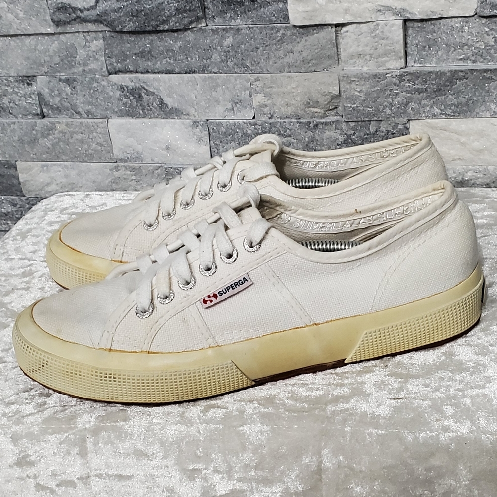 Superga Cream Low Tops Sneakers